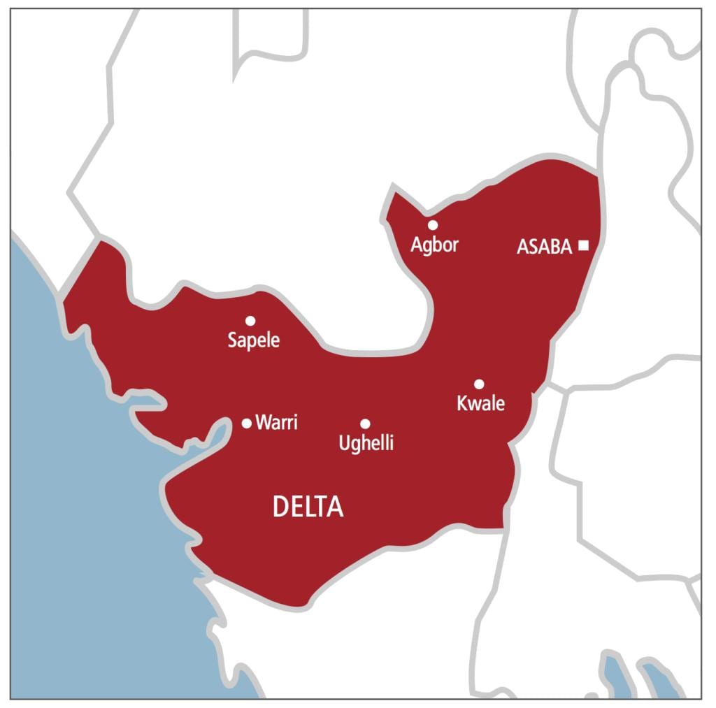 delta nigeriji mapu