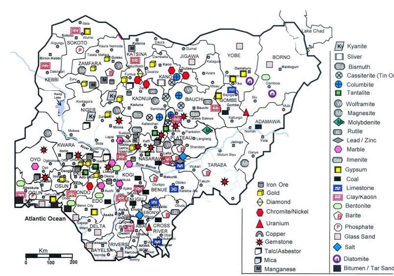 mineralna karta iz nigerije