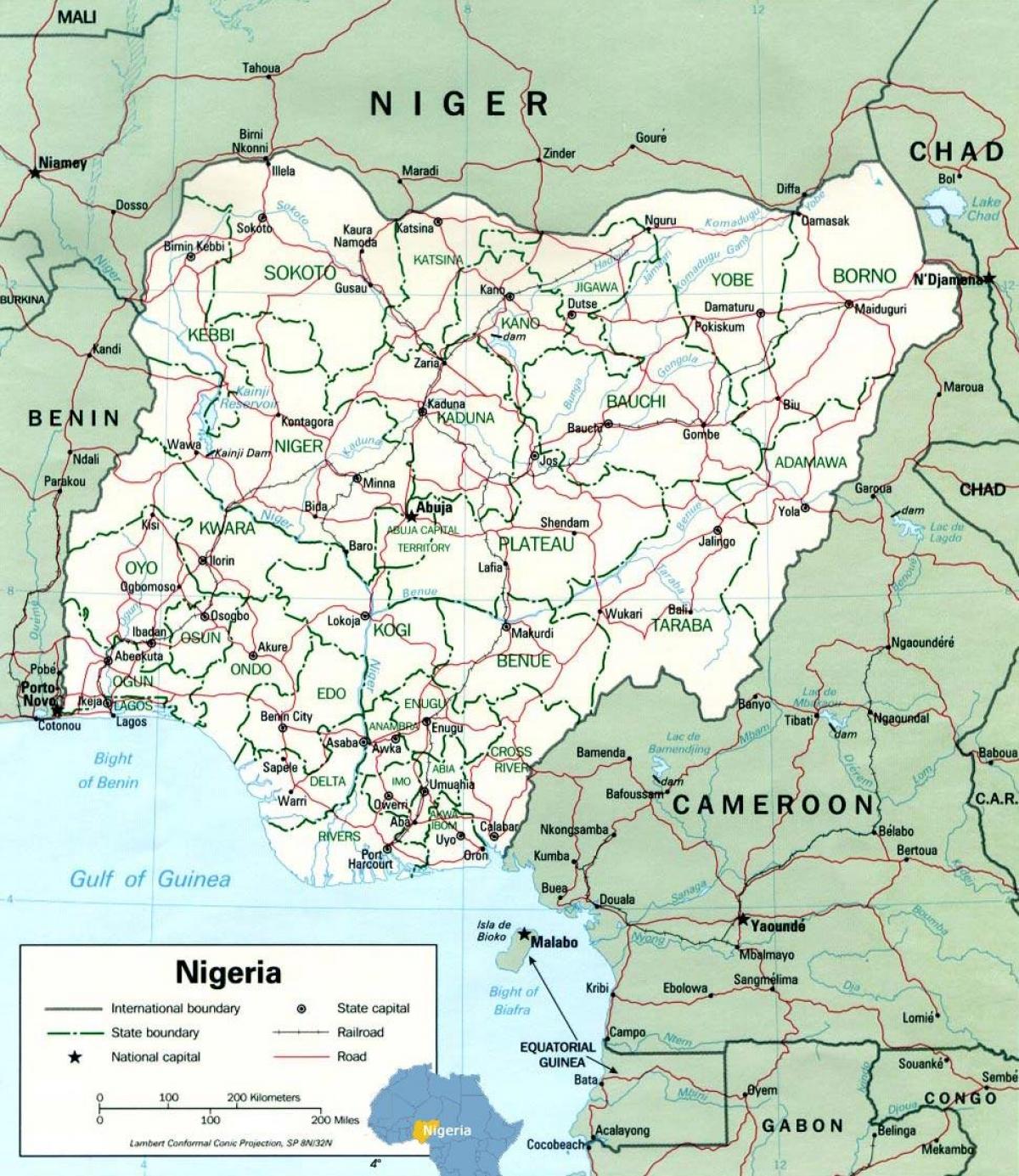 lagosu nigeriji mapu afrike