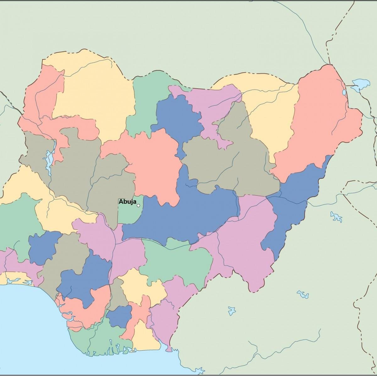 Karta iz nigerije vektor