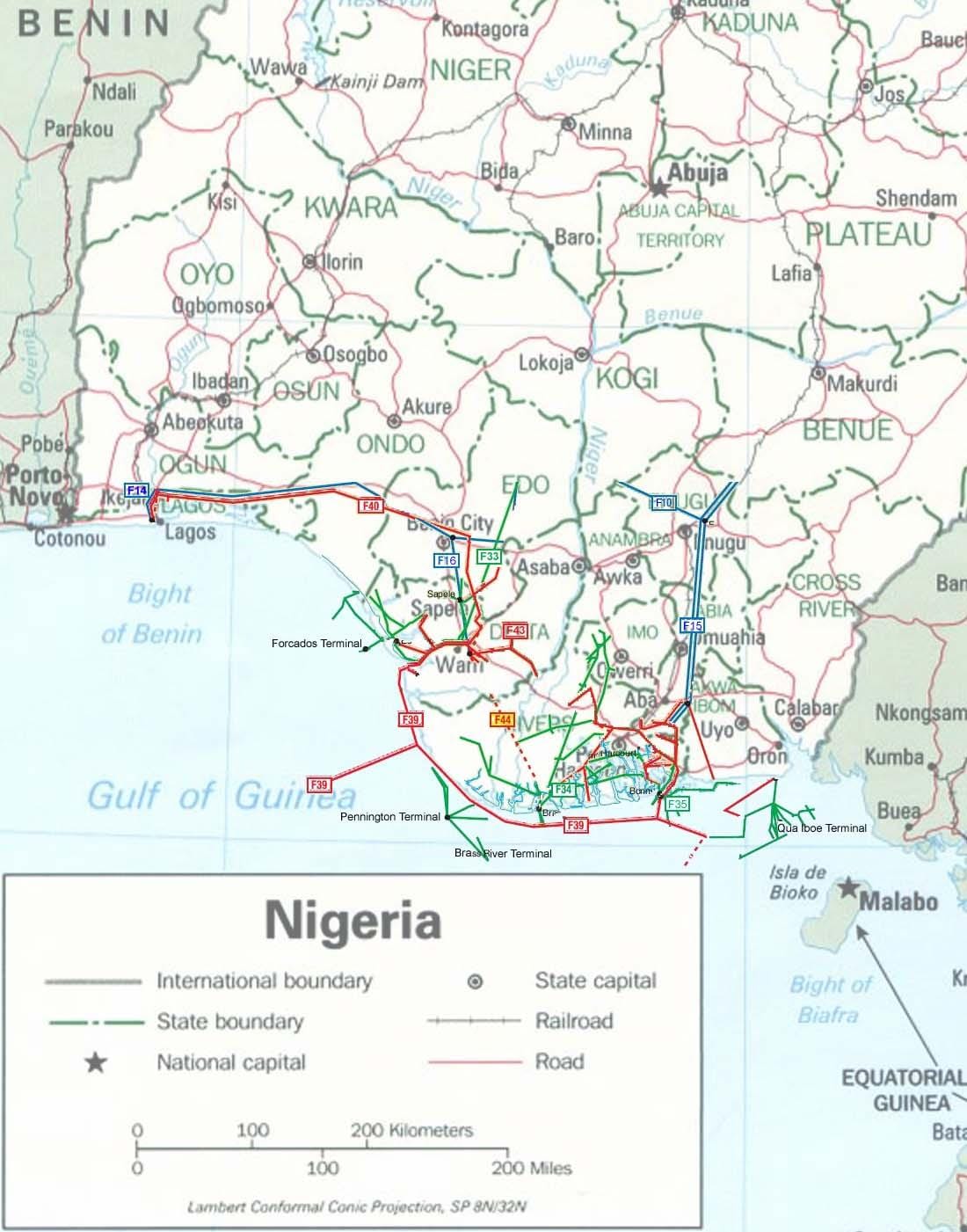 Karta iz nigerije naftovod 