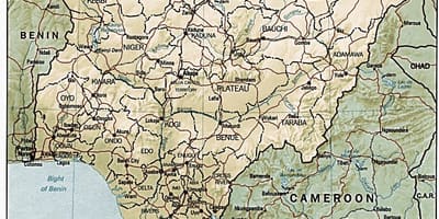 Geografska karta iz nigerije