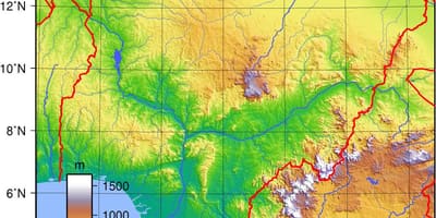 Karta iz nigerije topografske