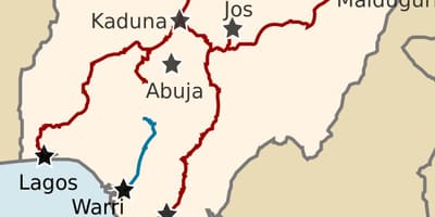 Karta iz nigerije pokazuje pruge