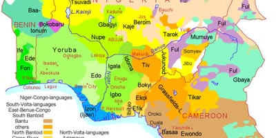 Nigeriji jezik mapu
