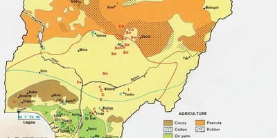 Mapa poljoprivredne nigeriji