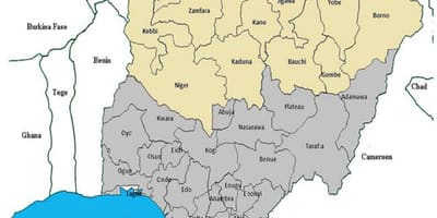 Mapa na sjeveru nigerijski država